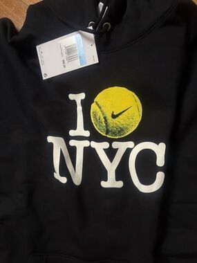 Nike Black Hoodie with White I NYC Tennis